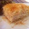 Kataifi Dough Pie with Cheese and Bechamel sauce